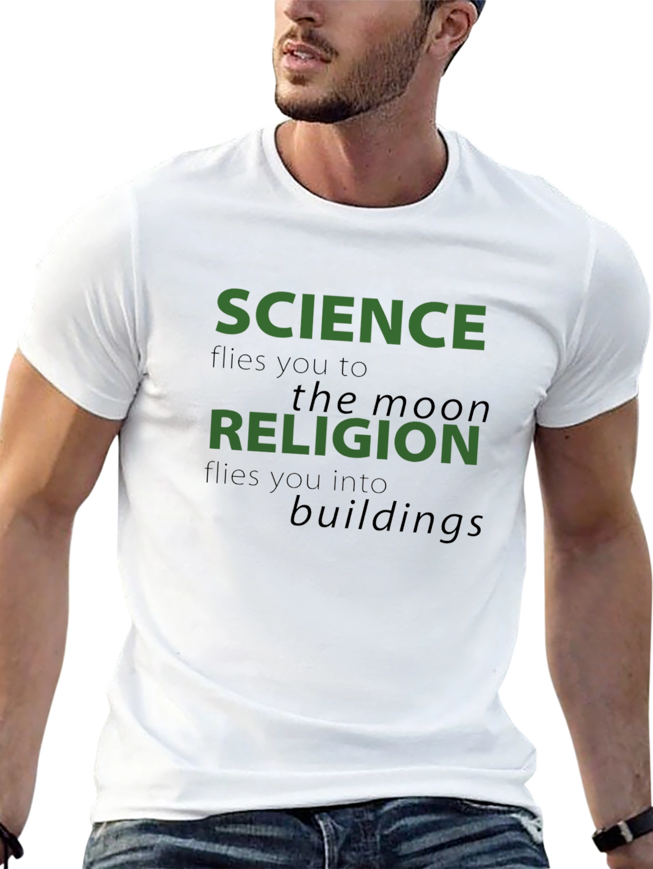 Science vs Religion Graphic T-Shirt