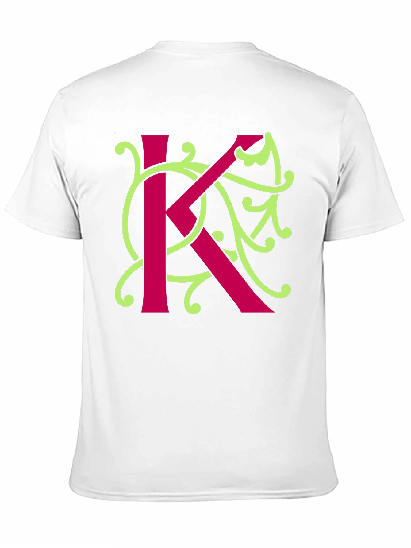 Initial K Floral Design T-Shirt