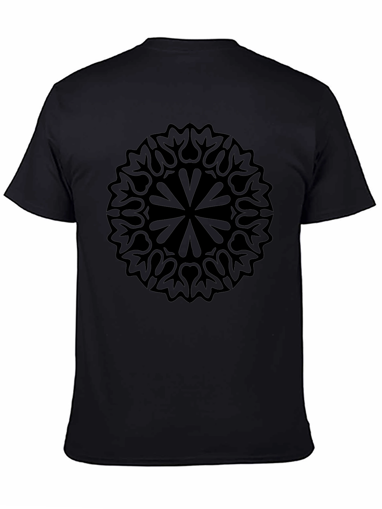 Black Mandala Graphic Tee - Stylish Comfort
