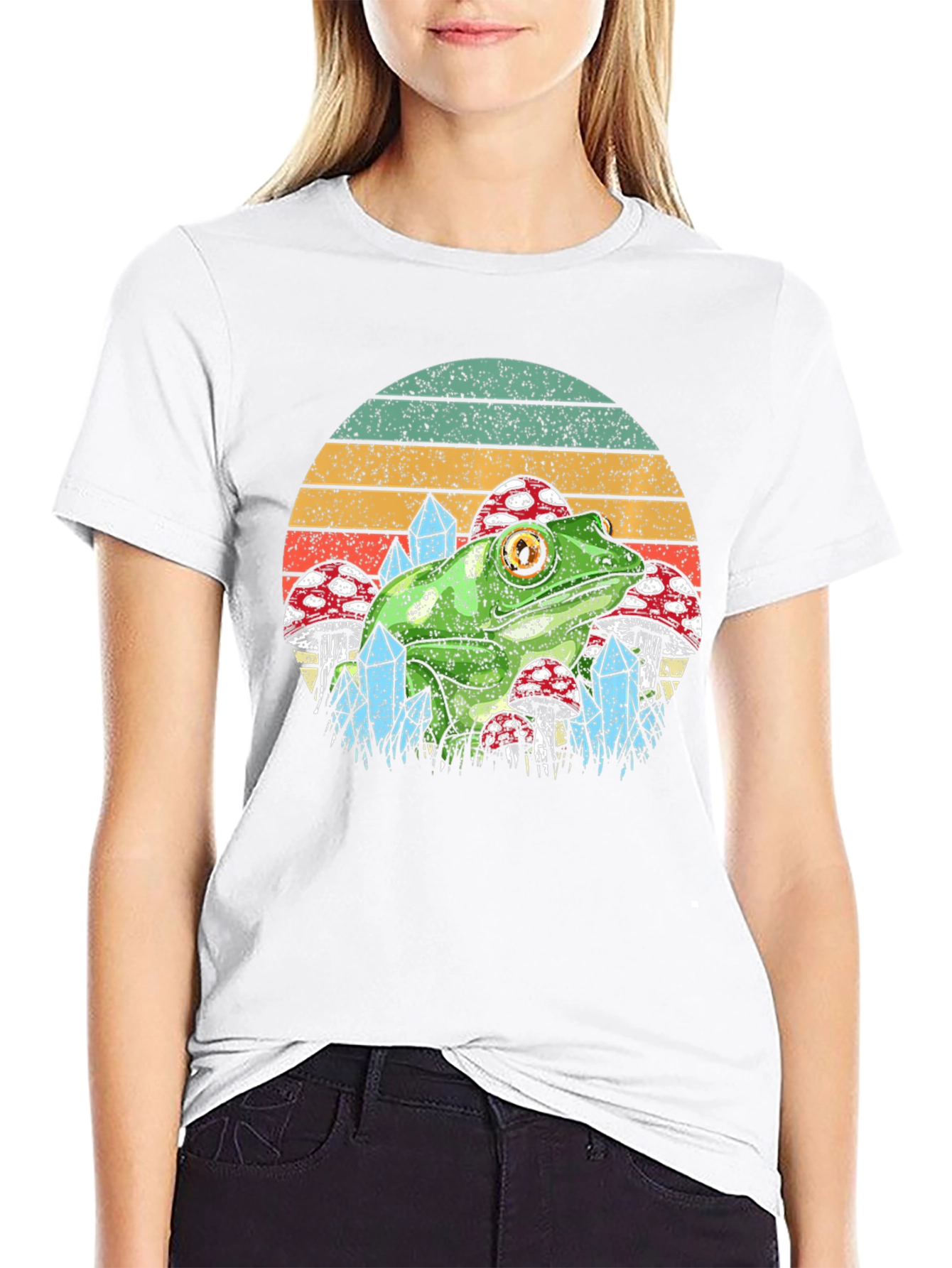 Frog & Mushroom T-Shirt - Nature Aesthetic Tee