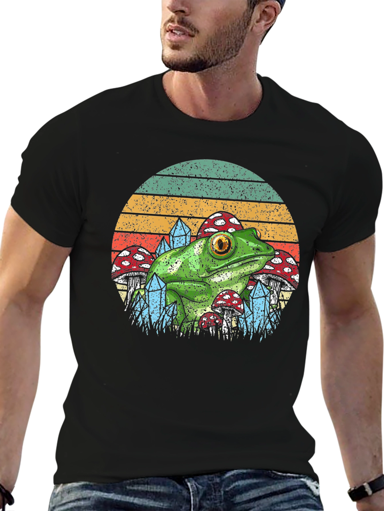 Frog & Mushroom T-Shirt - Nature Aesthetic Tee