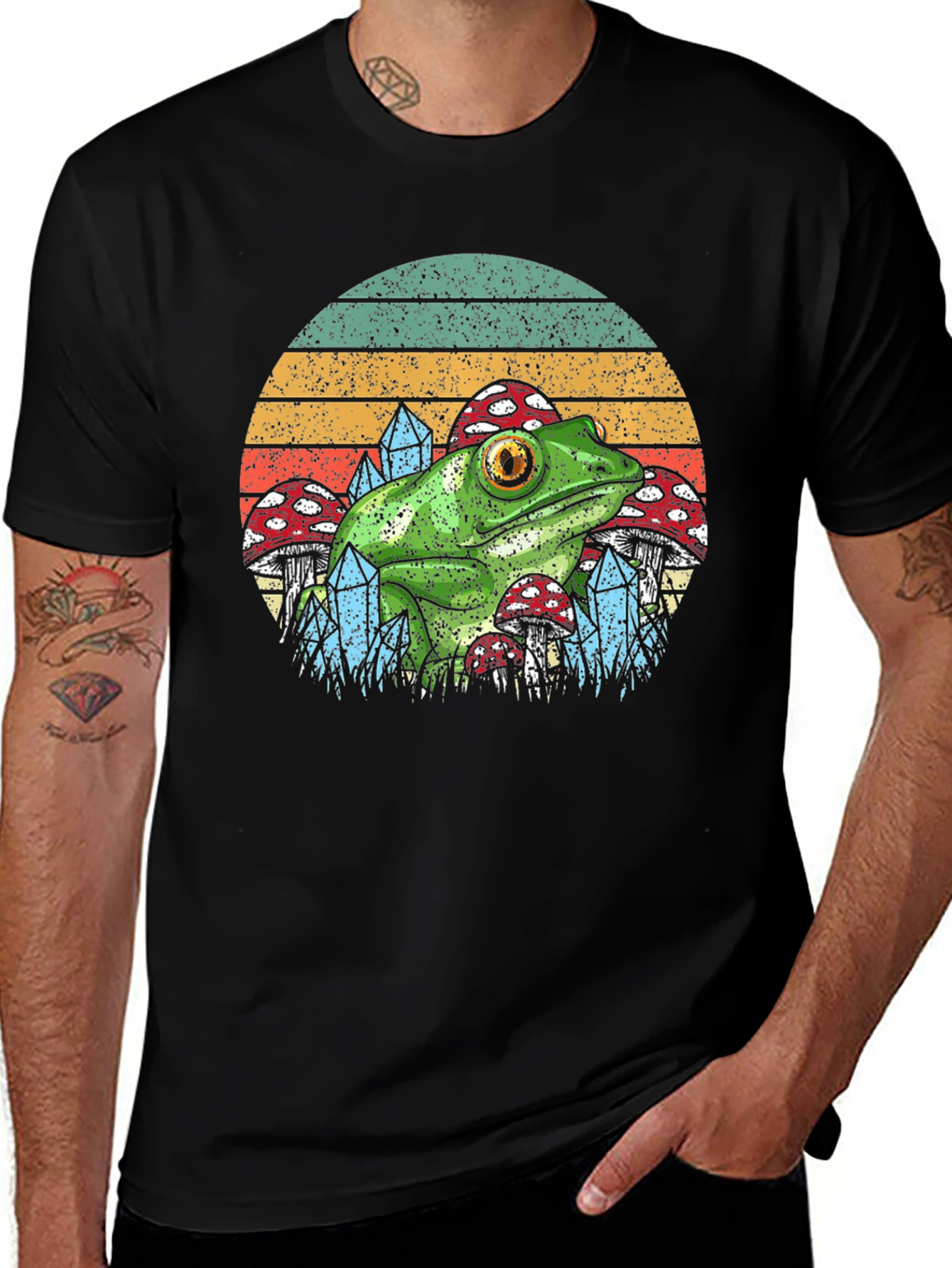 Frog & Mushroom T-Shirt - Nature Aesthetic Tee