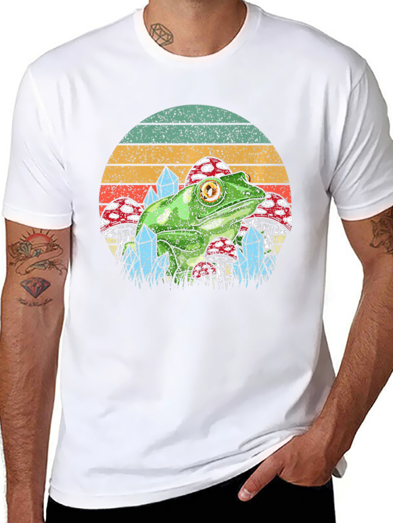 Frog & Mushroom T-Shirt - Nature Aesthetic Tee