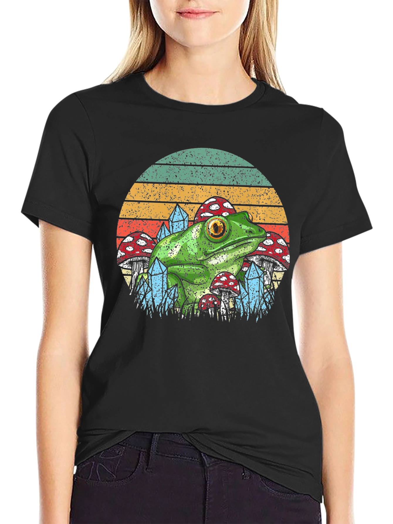 Frog & Mushroom T-Shirt - Nature Aesthetic Tee
