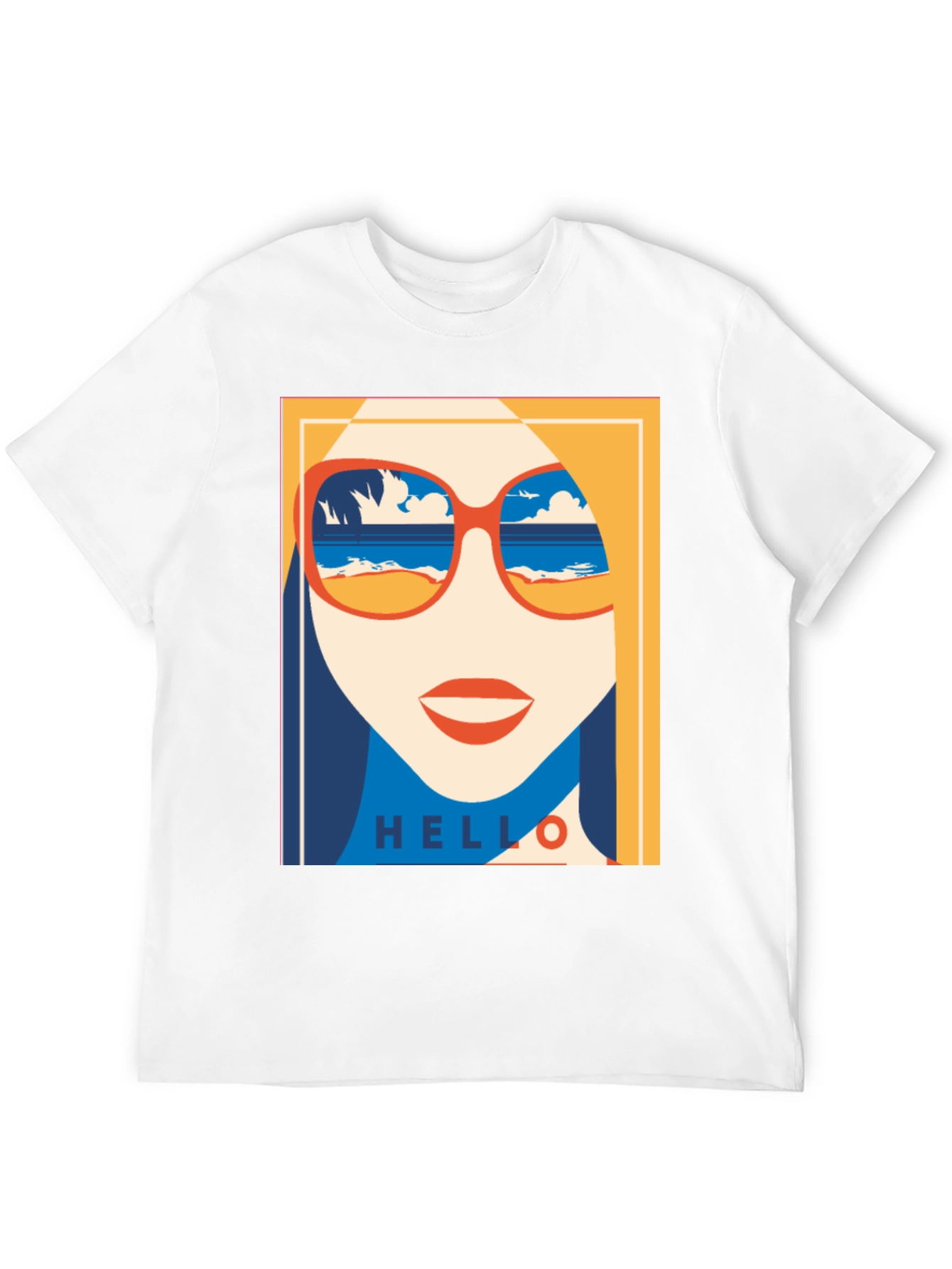 Summer Vibe Graphic Tee - Retro Beach Sunglasses T-Shirt