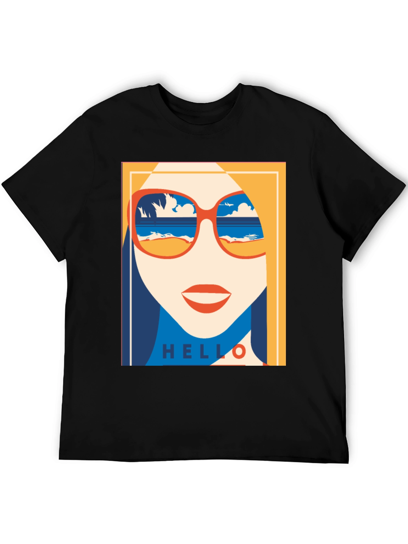 Summer Vibe Graphic Tee - Retro Beach Sunglasses T-Shirt