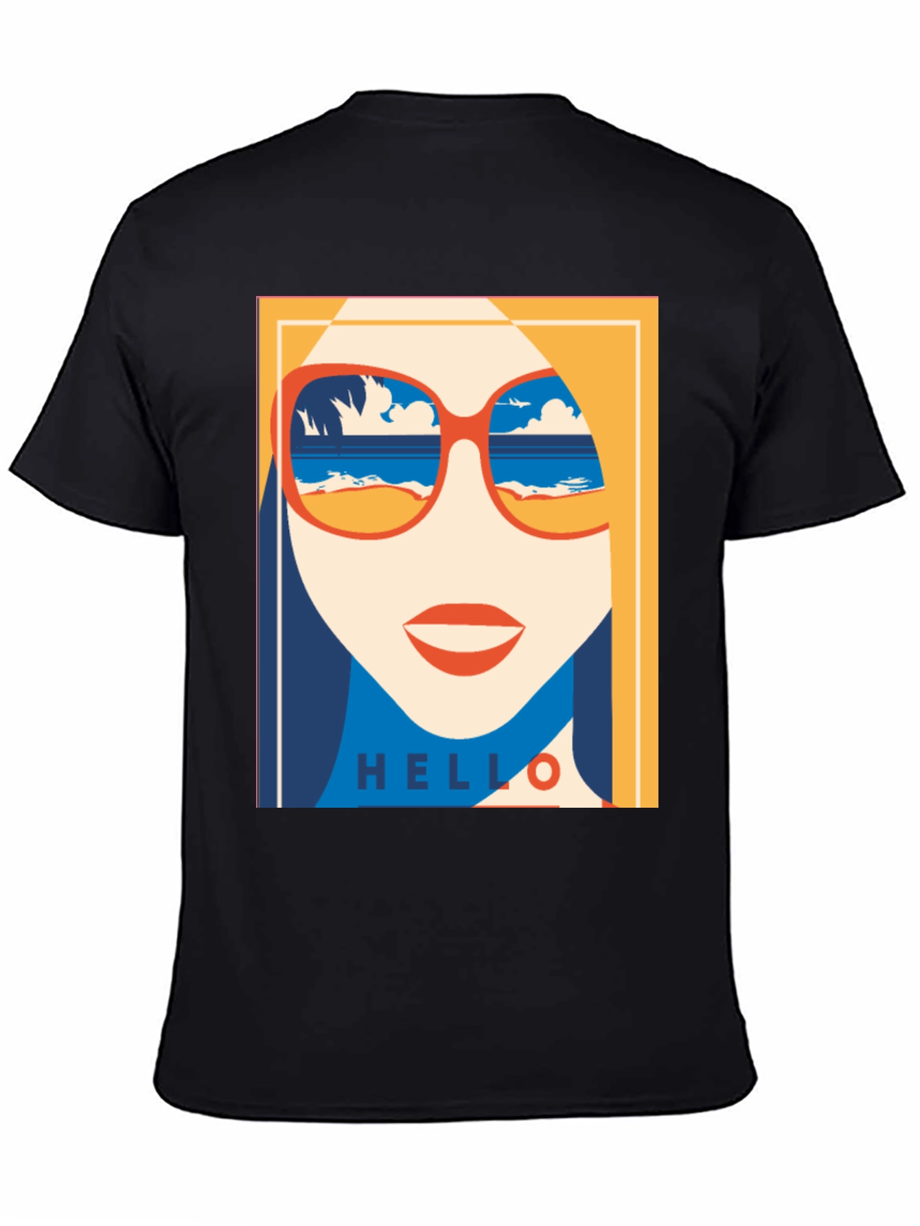 Summer Vibe Graphic Tee - Retro Beach Sunglasses T-Shirt