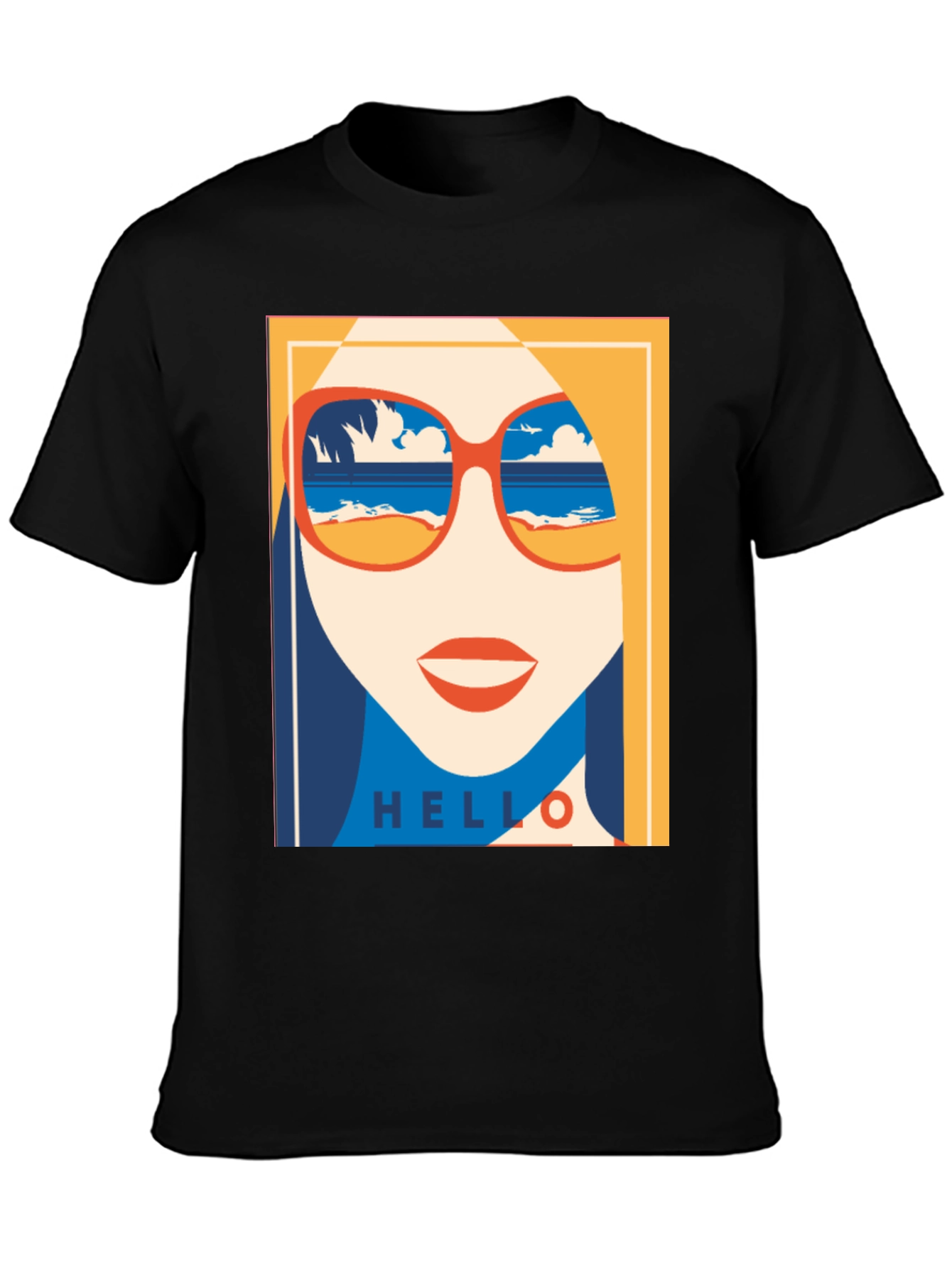 Summer Vibe Graphic Tee - Retro Beach Sunglasses T-Shirt