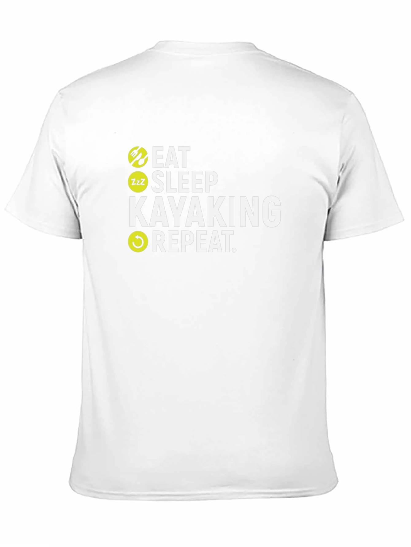Eat Sleep Kayaking Repeat Black T-Shirt