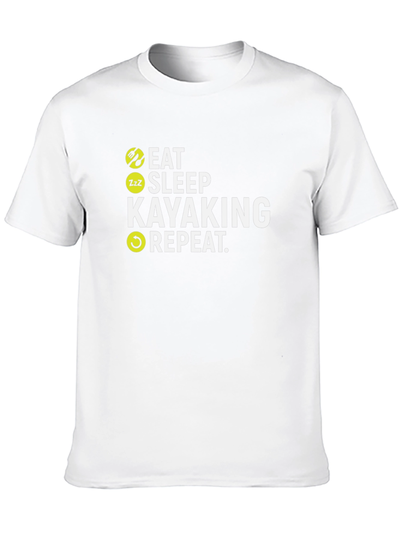 Eat Sleep Kayaking Repeat Black T-Shirt