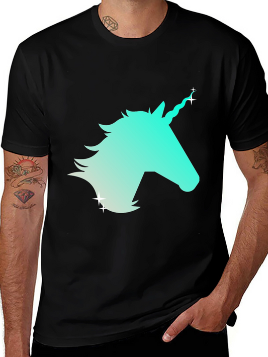 Unicorn Graphic Tee - Black Cotton Comfort