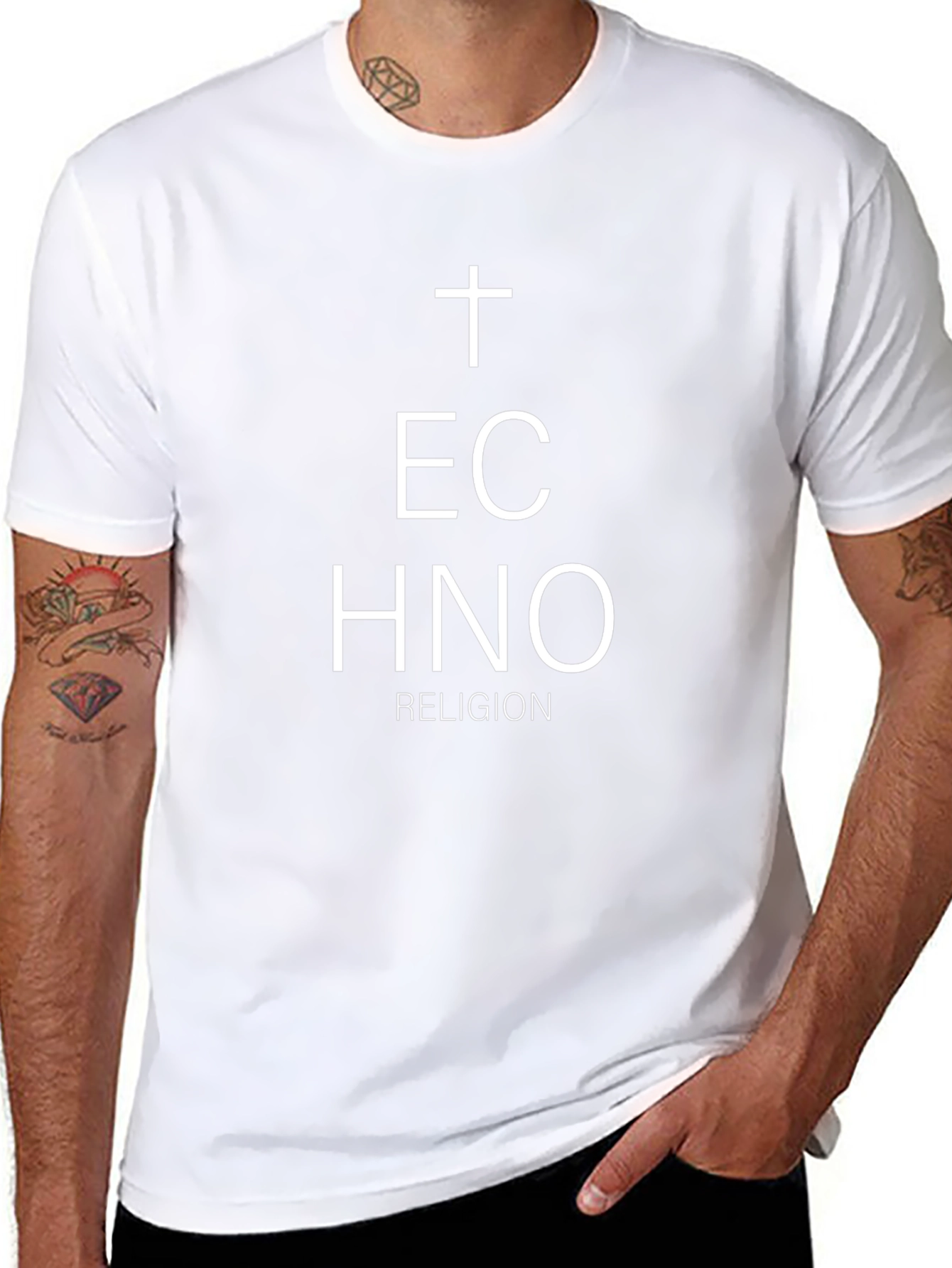 Techno Religion Black T-Shirt