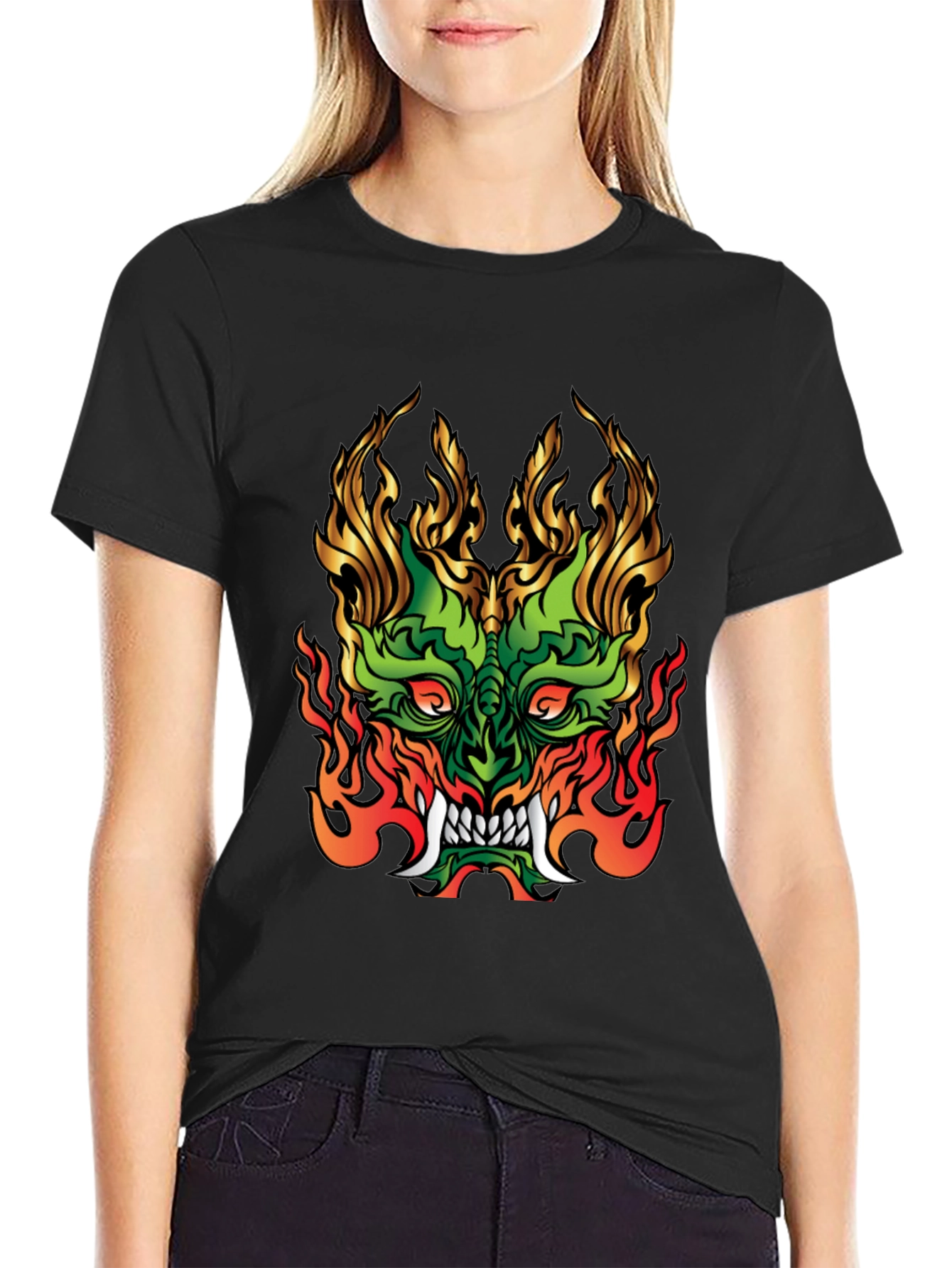 Fiery Dragon Graphic Tee - Bold Statement Shirt