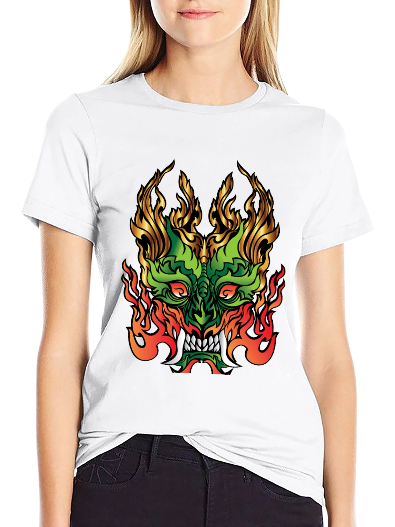 Fiery Dragon Graphic Tee - Bold Statement Shirt