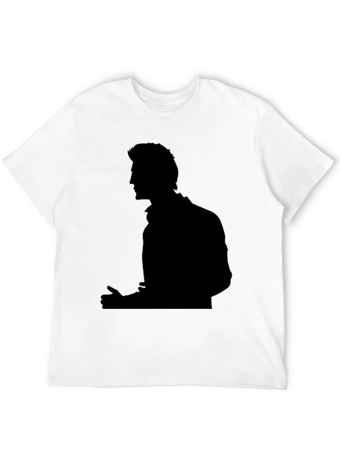 Mens Black Silhouette Graphic T-Shirt