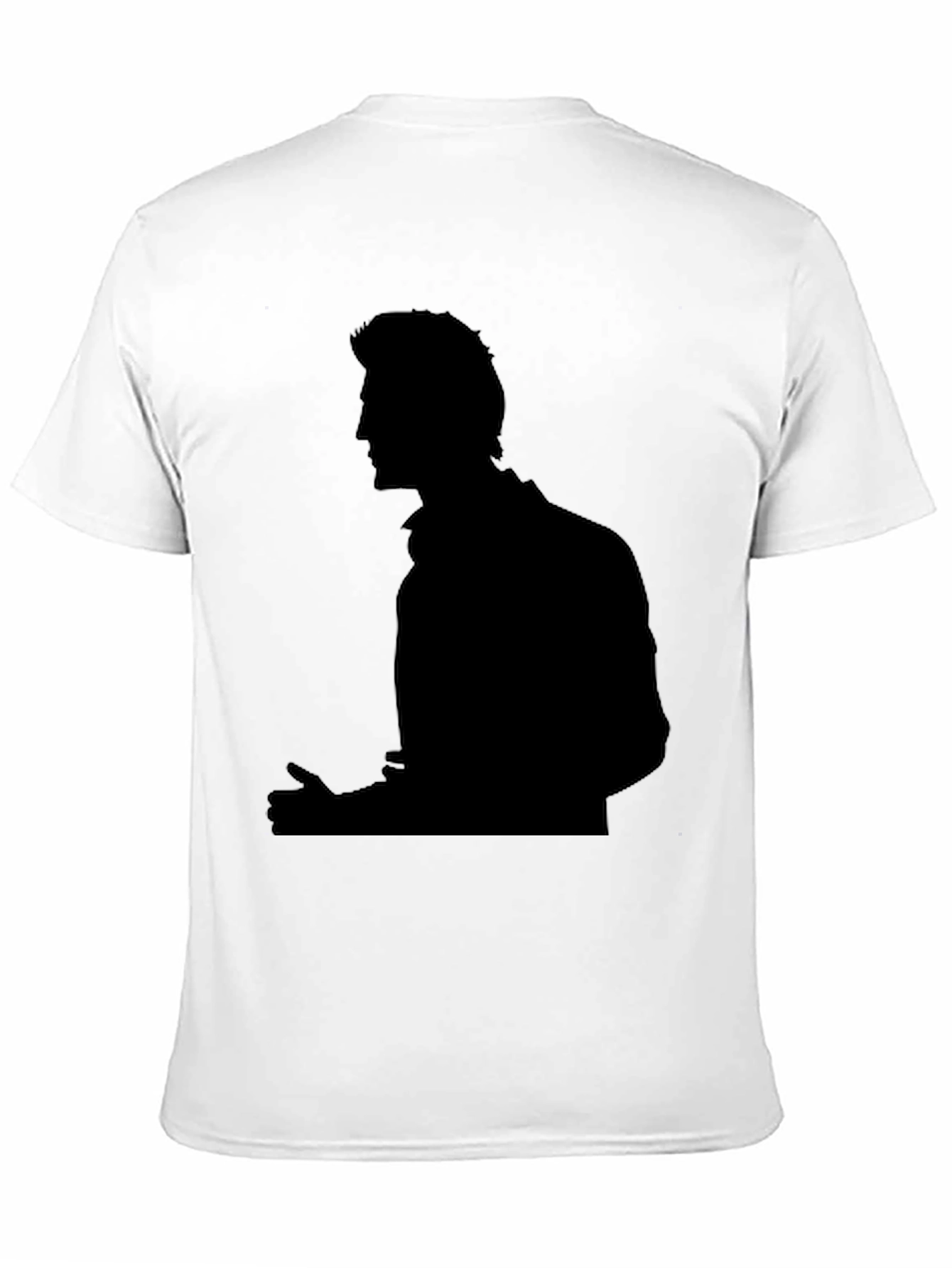 Mens Black Silhouette Graphic T-Shirt