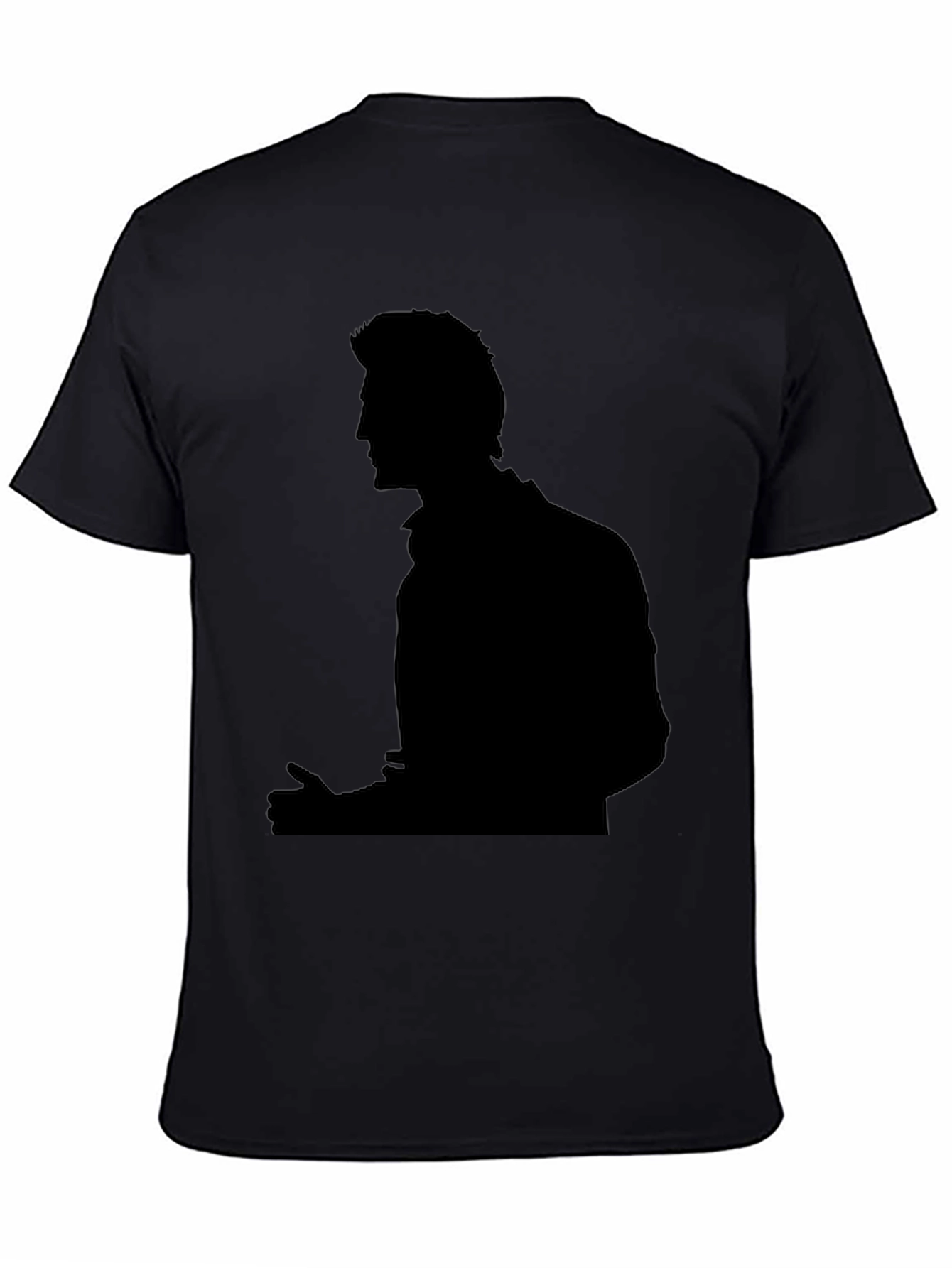 Mens Black Silhouette Graphic T-Shirt