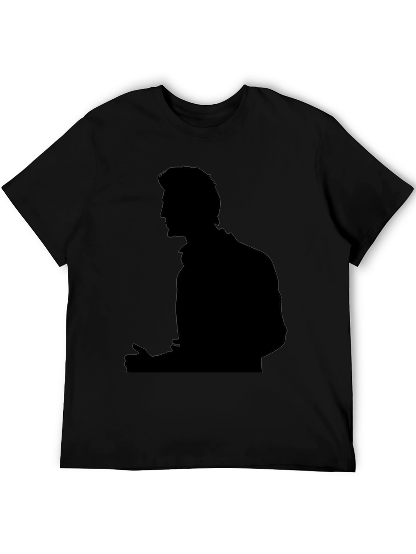 Mens Black Silhouette Graphic T-Shirt