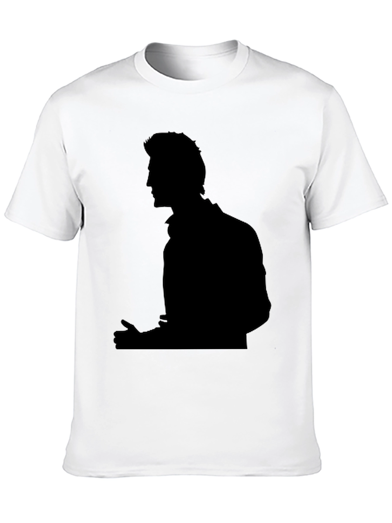 Mens Black Silhouette Graphic T-Shirt