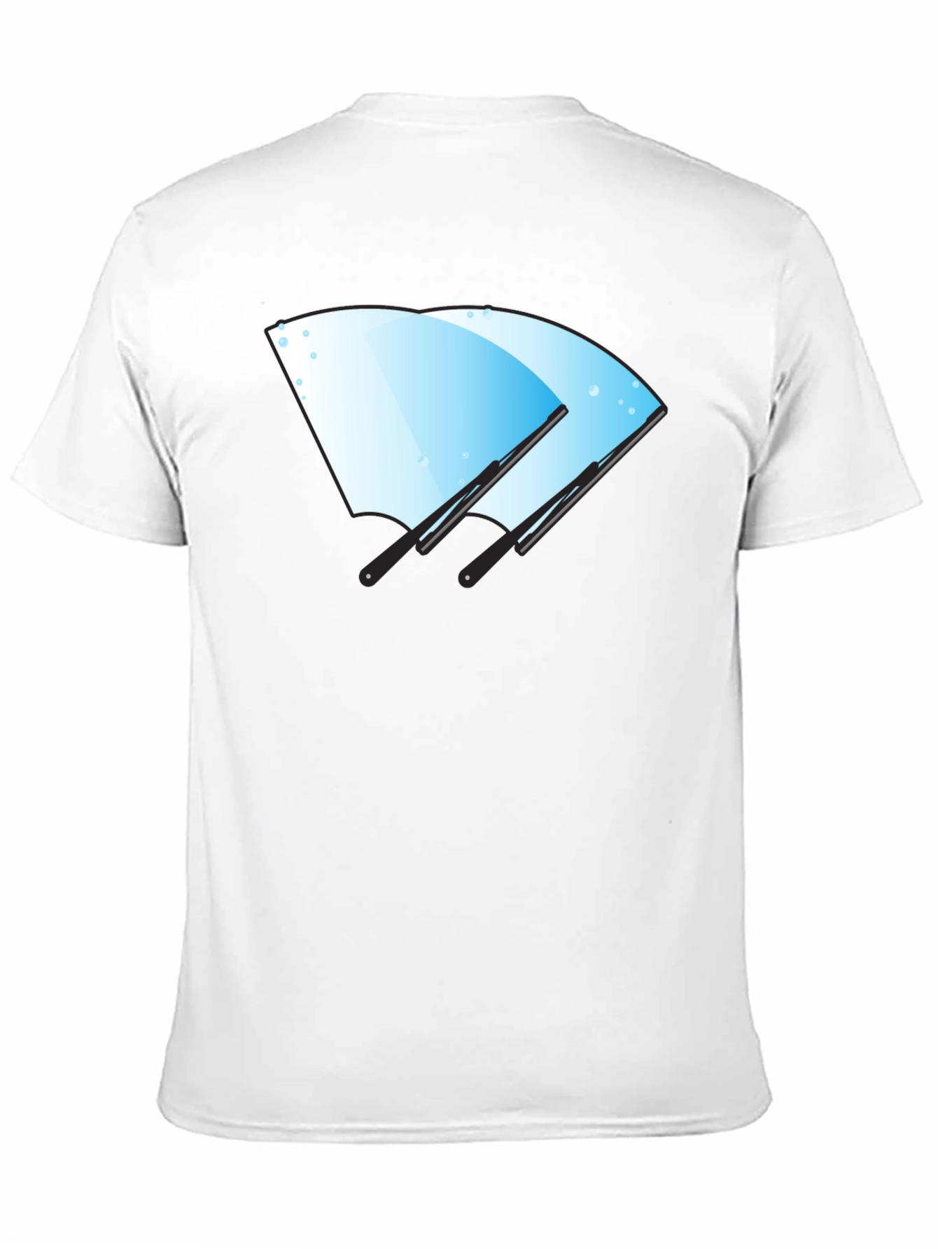 Windshield Wiper Graphic Tee - Black Cotton Shirt