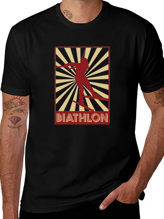 Biathlon Graphic T-Shirt - Black Unisex Tee