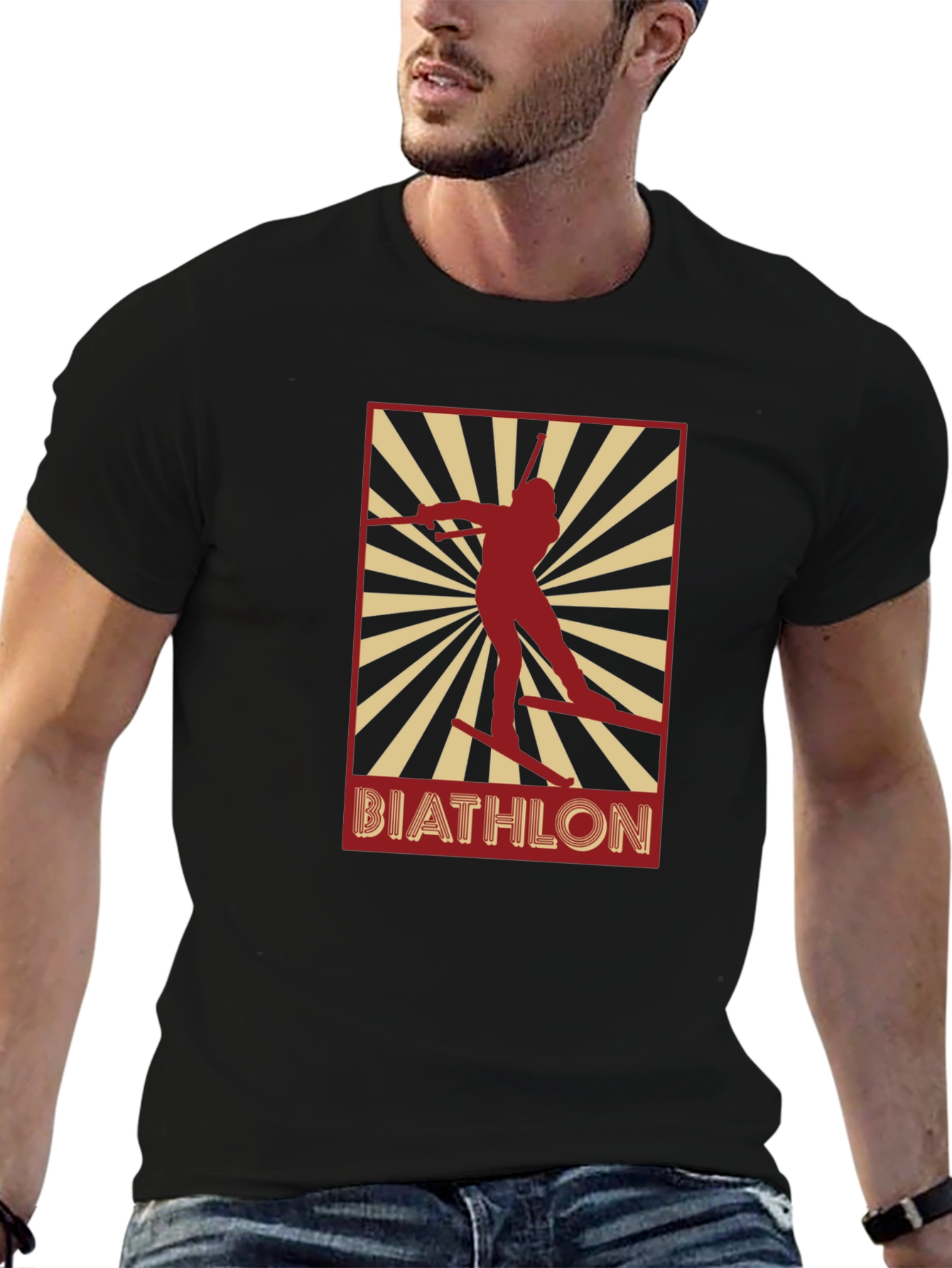 Biathlon Graphic T-Shirt - Black Unisex Tee