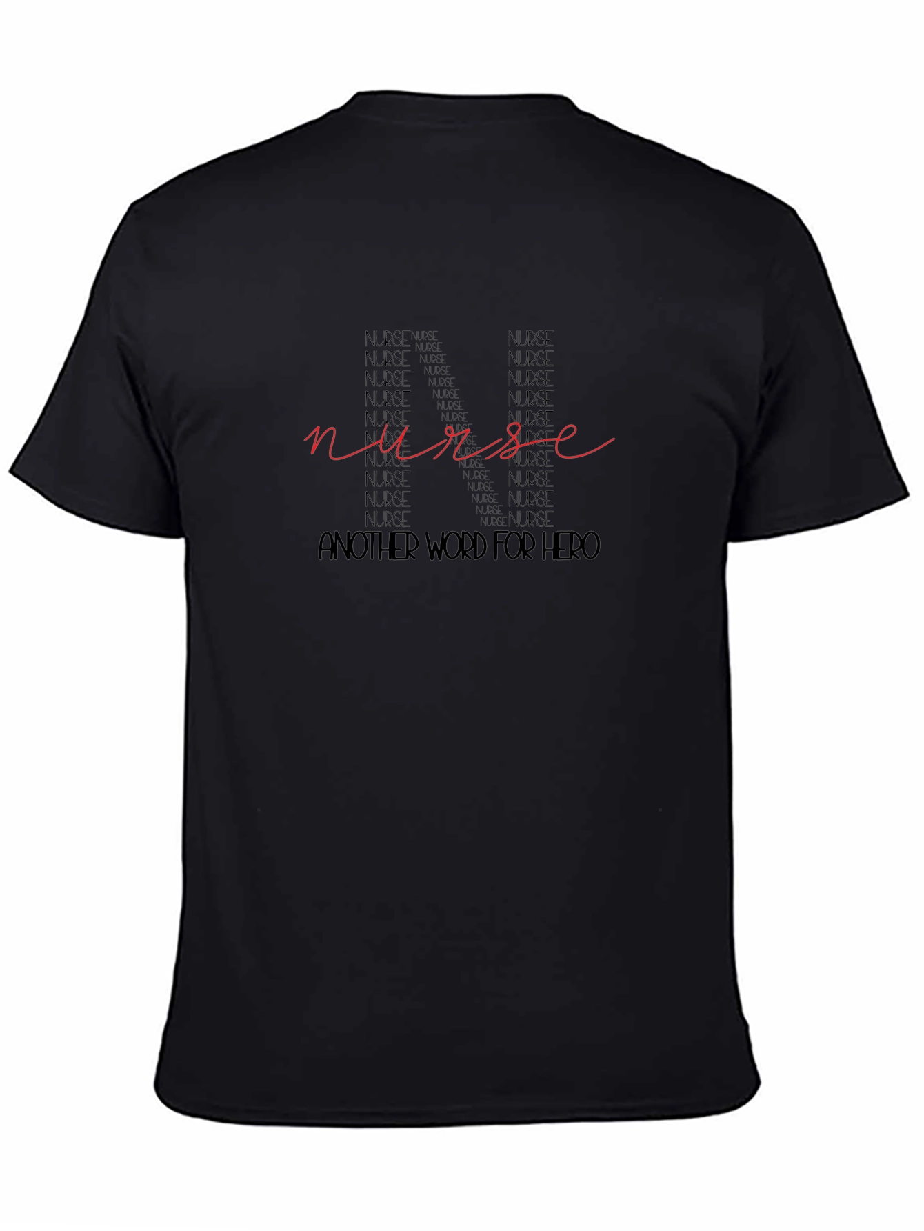 Nurse Hero Graphic T-Shirt - Black Casual Tee