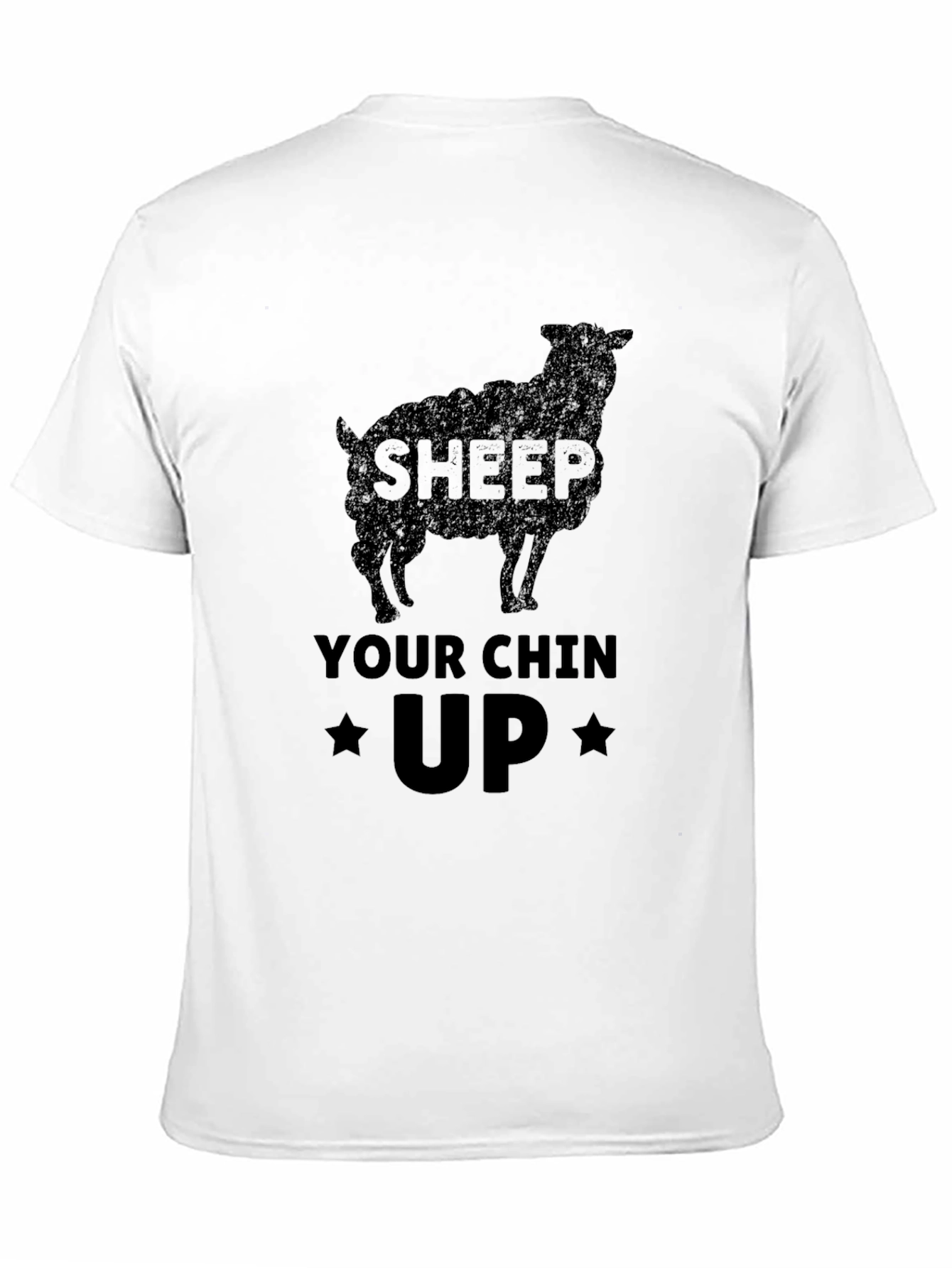 Sheep Your Chin Up Black Graphic T-Shirt