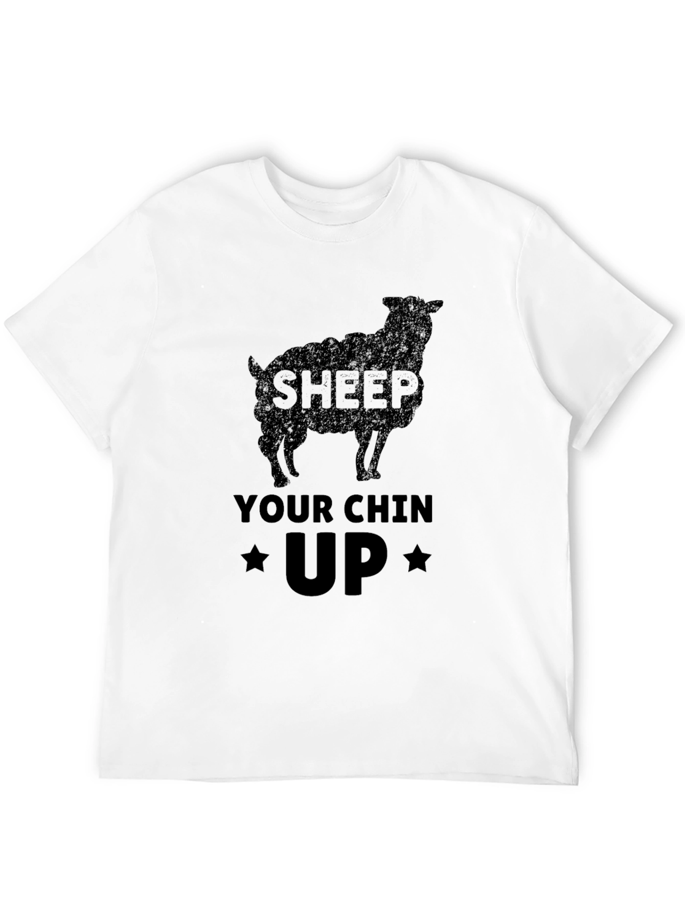 Sheep Your Chin Up Black Graphic T-Shirt