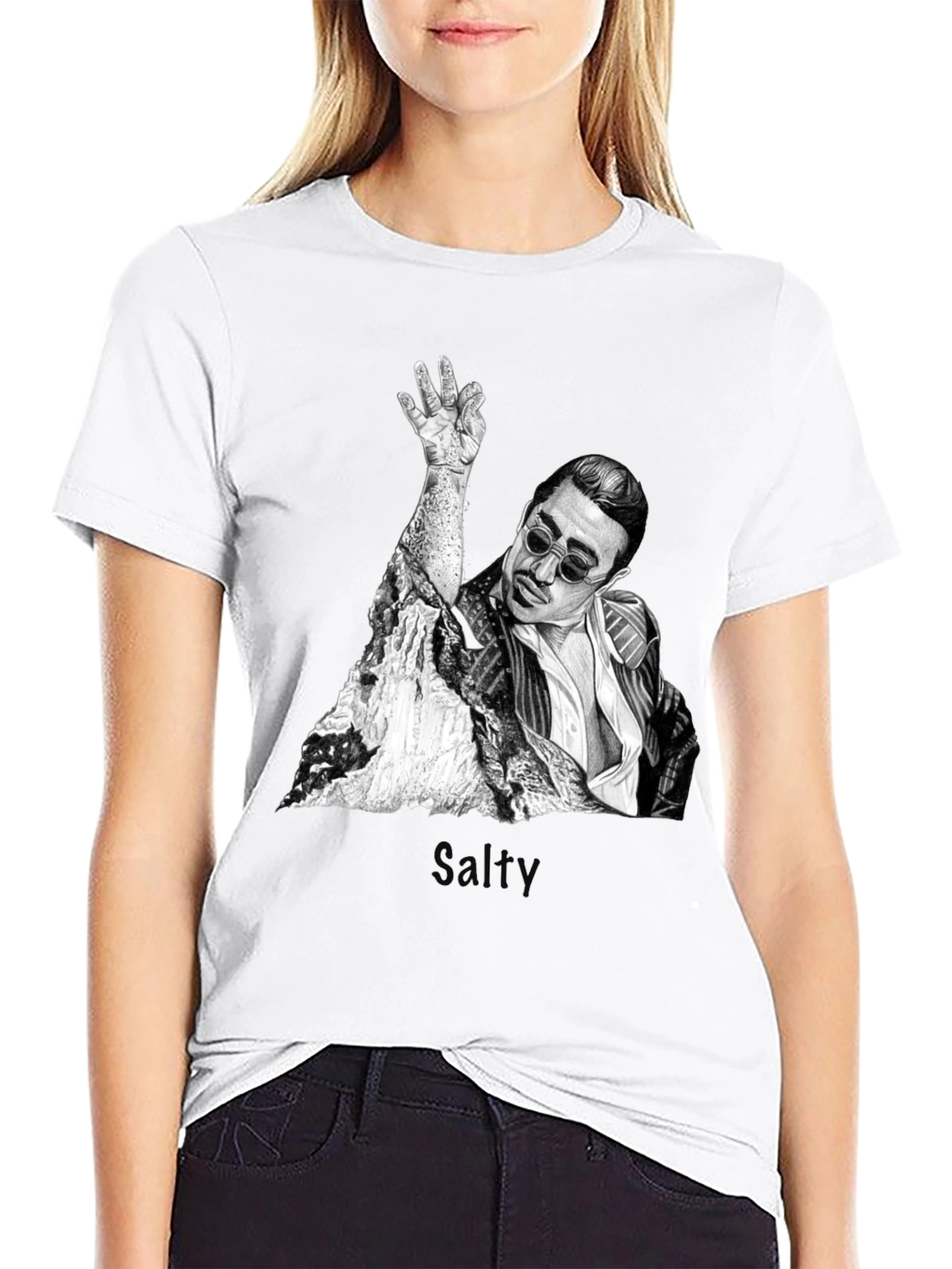 Salt Bae Graphic T-Shirt - Trendy Black Tee