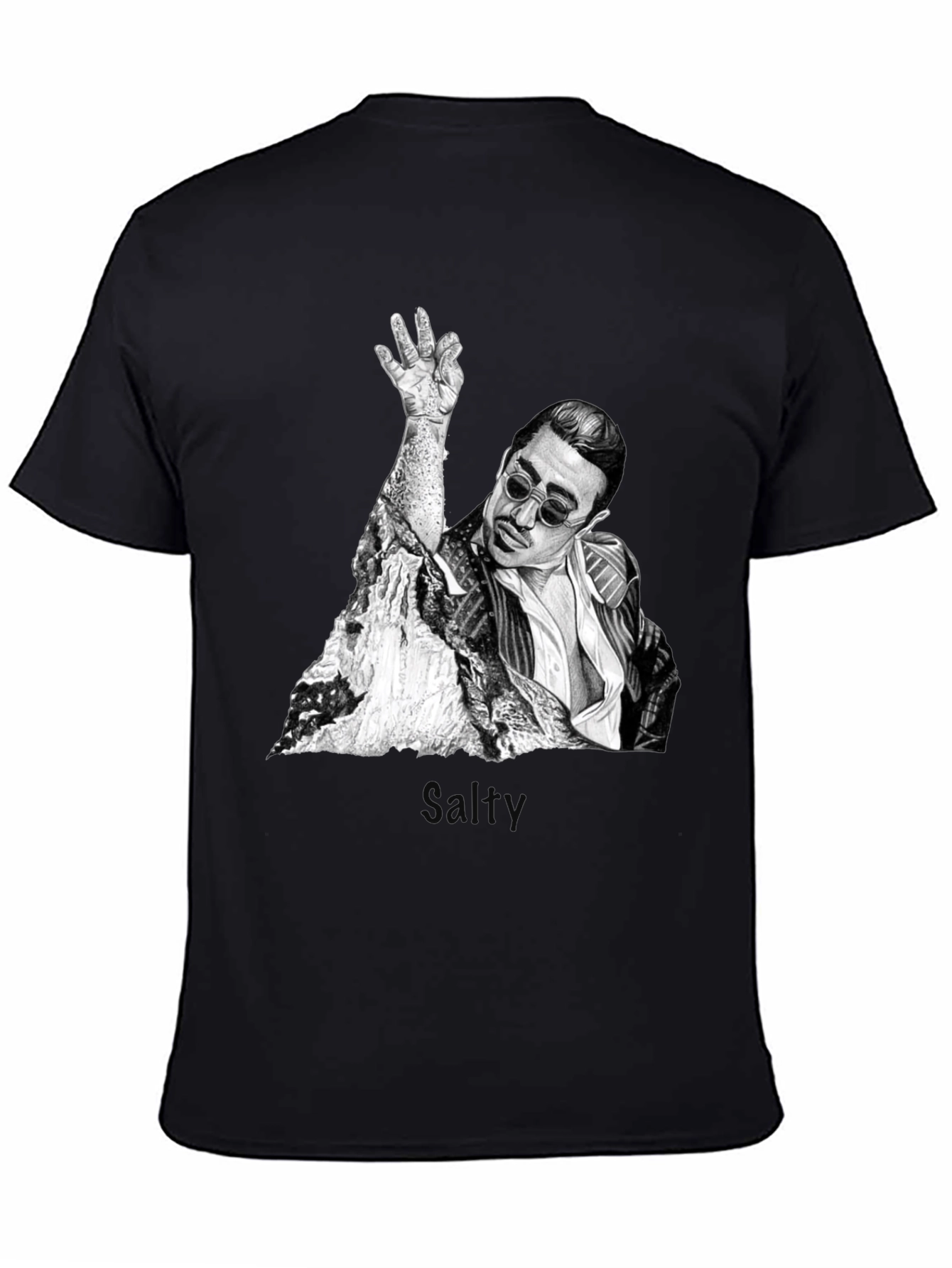 Salt Bae Graphic T-Shirt - Trendy Black Tee