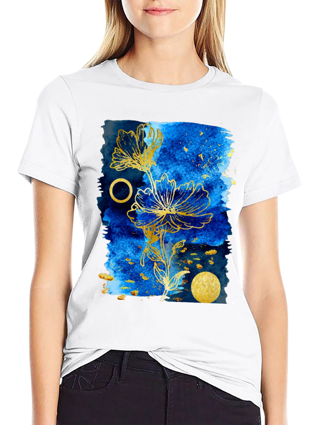 Floral Galaxy Print Tee