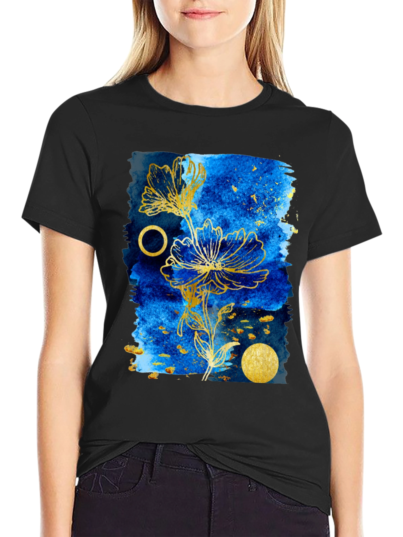 Floral Galaxy Print Tee