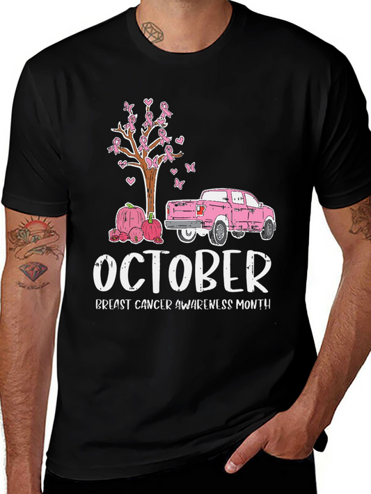 October Breast Cancer Awareness Month Graphic Tee
