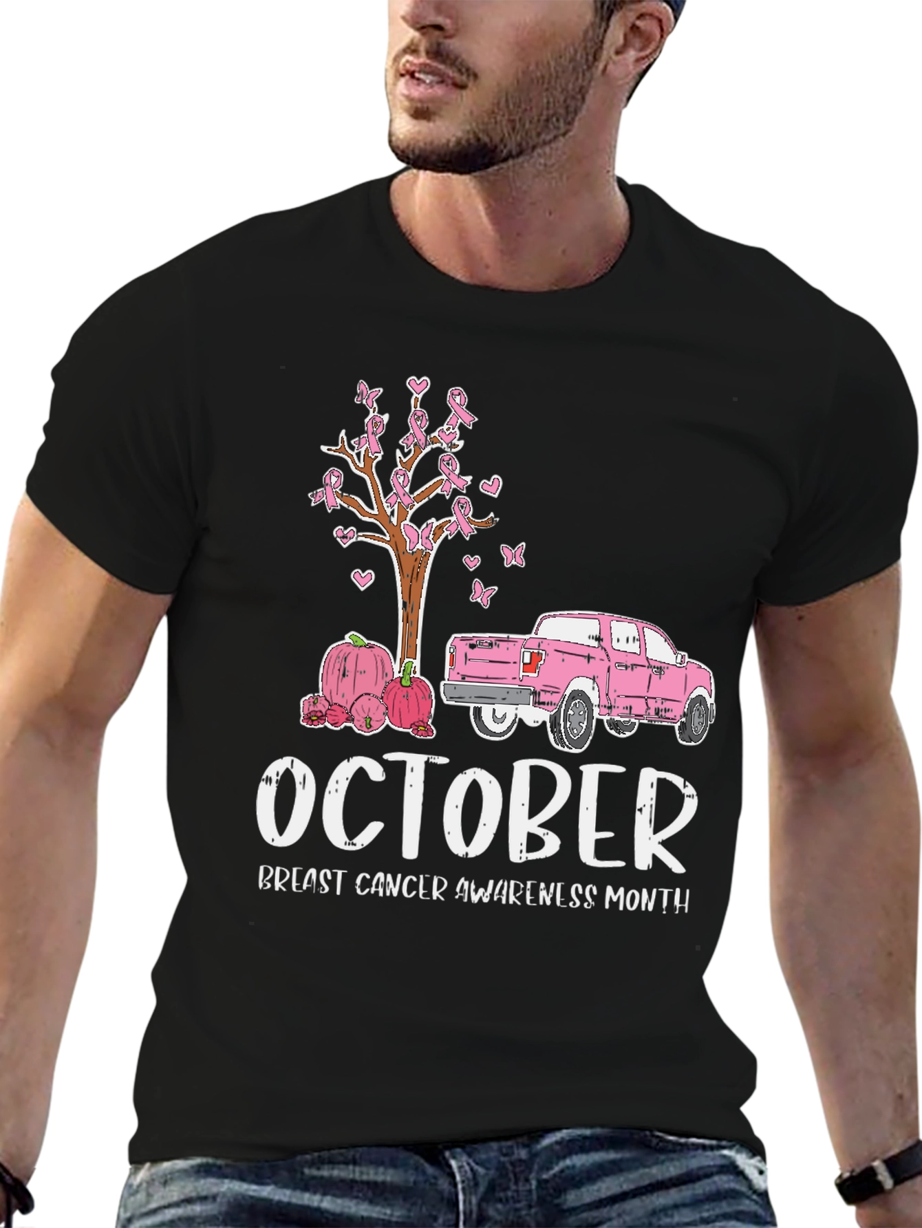 October Breast Cancer Awareness Month Graphic Tee