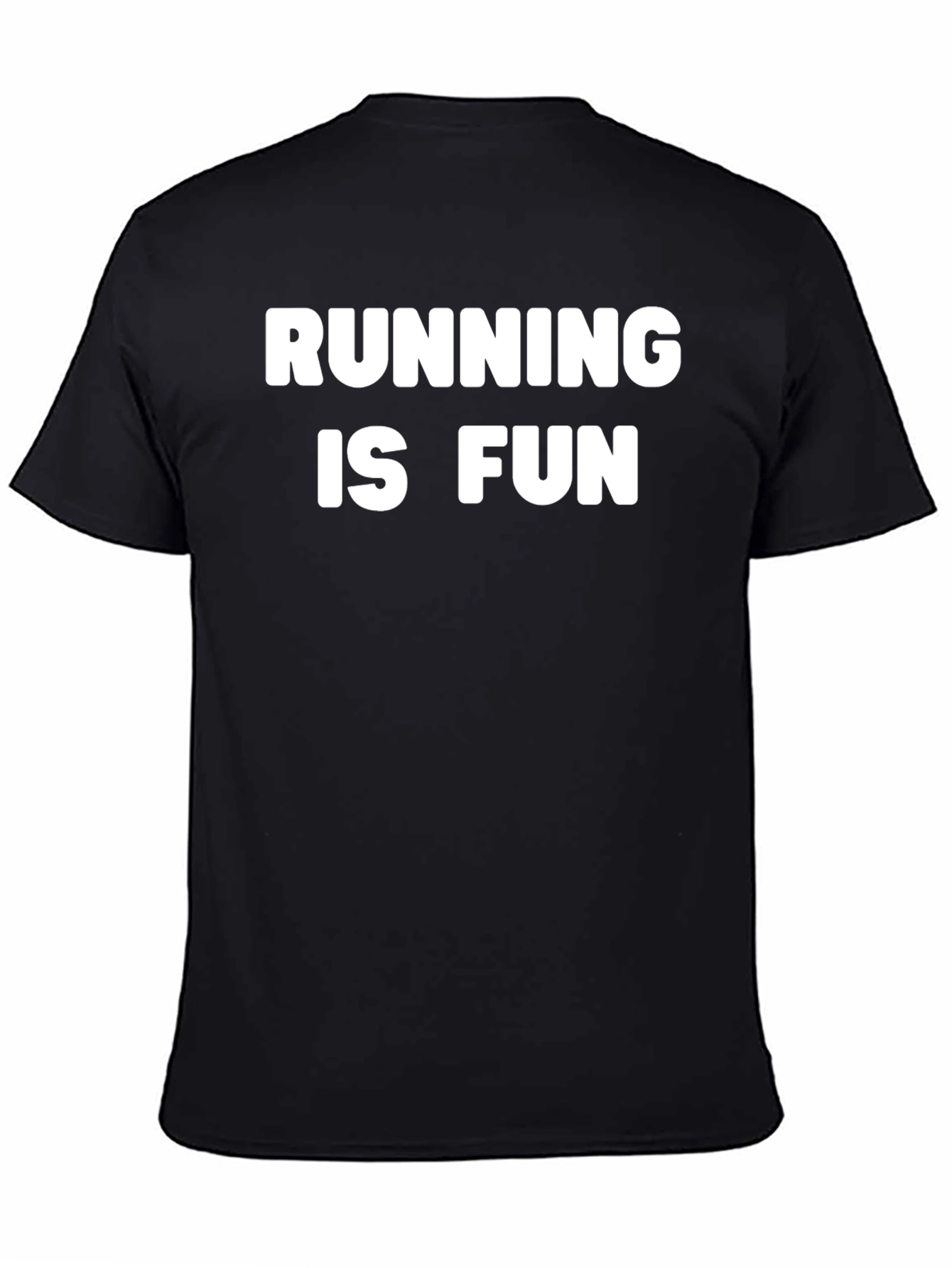 Running is Fun Black T-Shirt