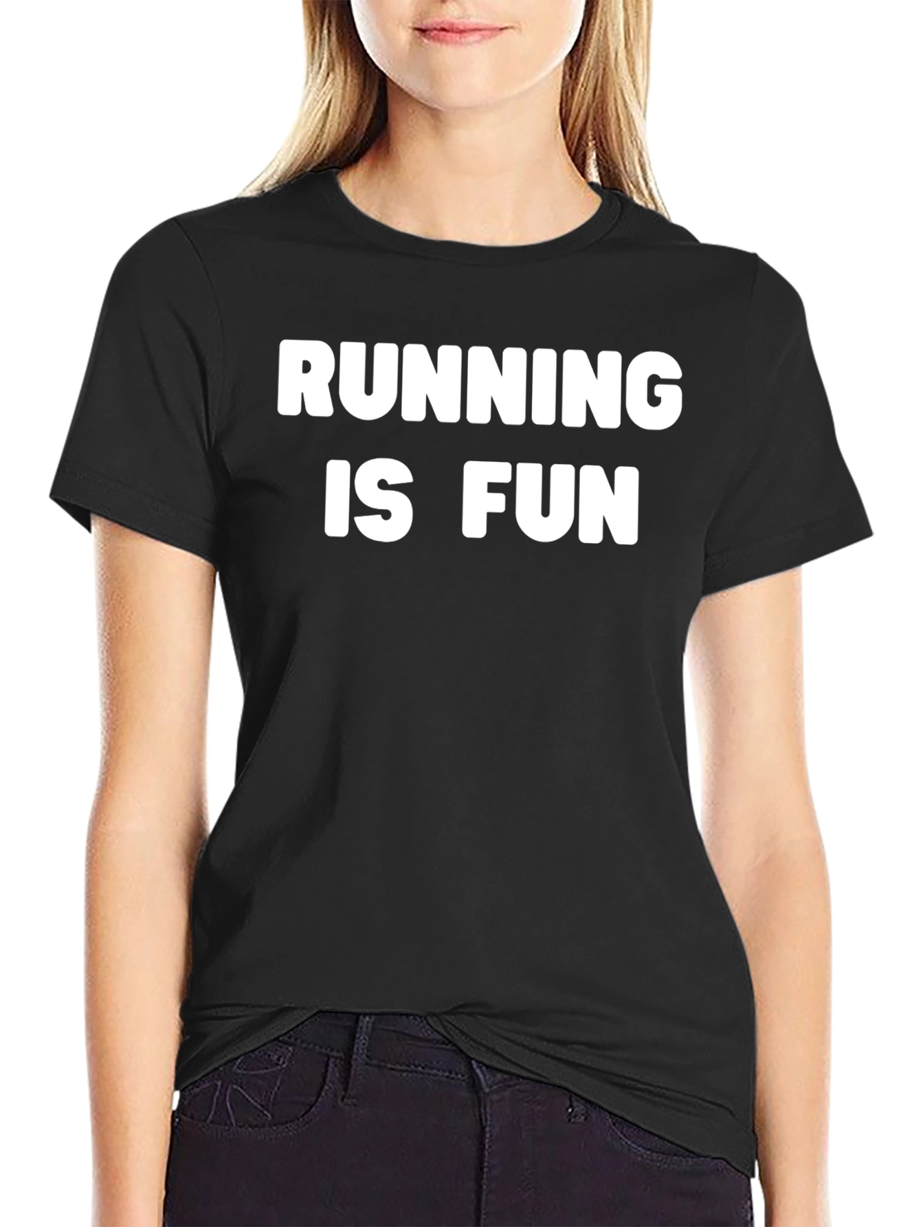 Running is Fun Black T-Shirt