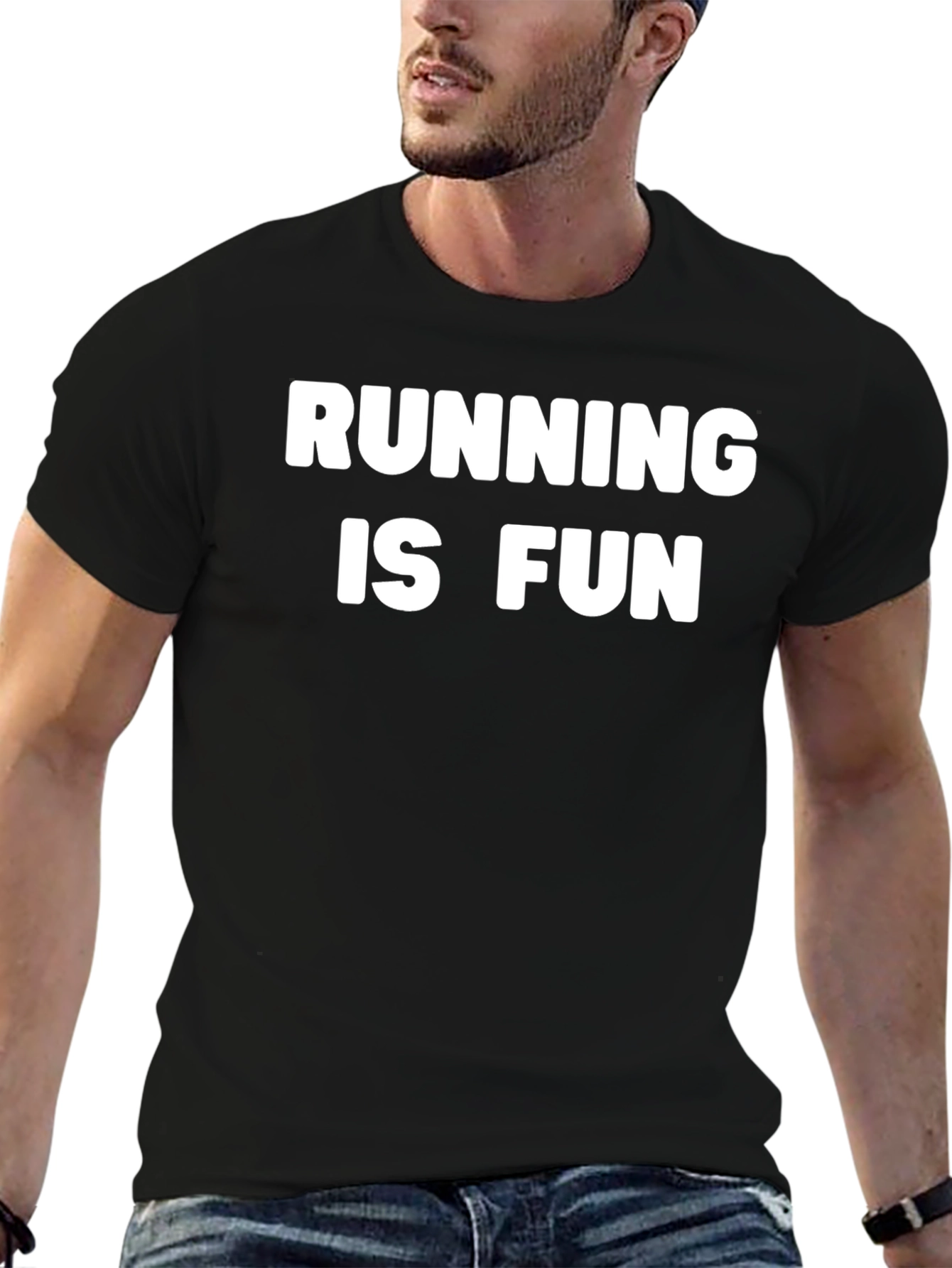 Running is Fun Black T-Shirt