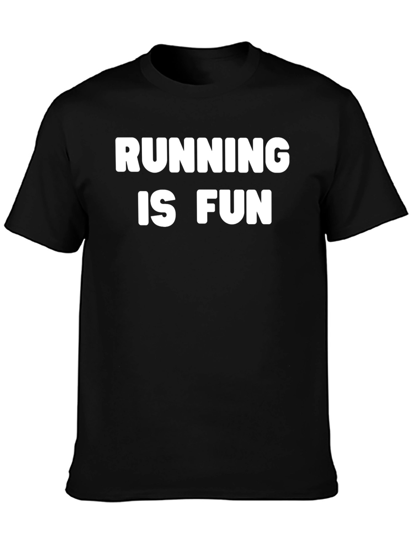 Running is Fun Black T-Shirt