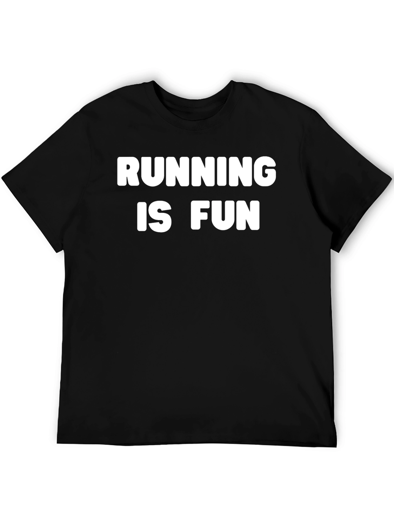 Running is Fun Black T-Shirt
