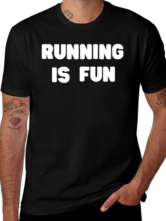 Running is Fun Black T-Shirt