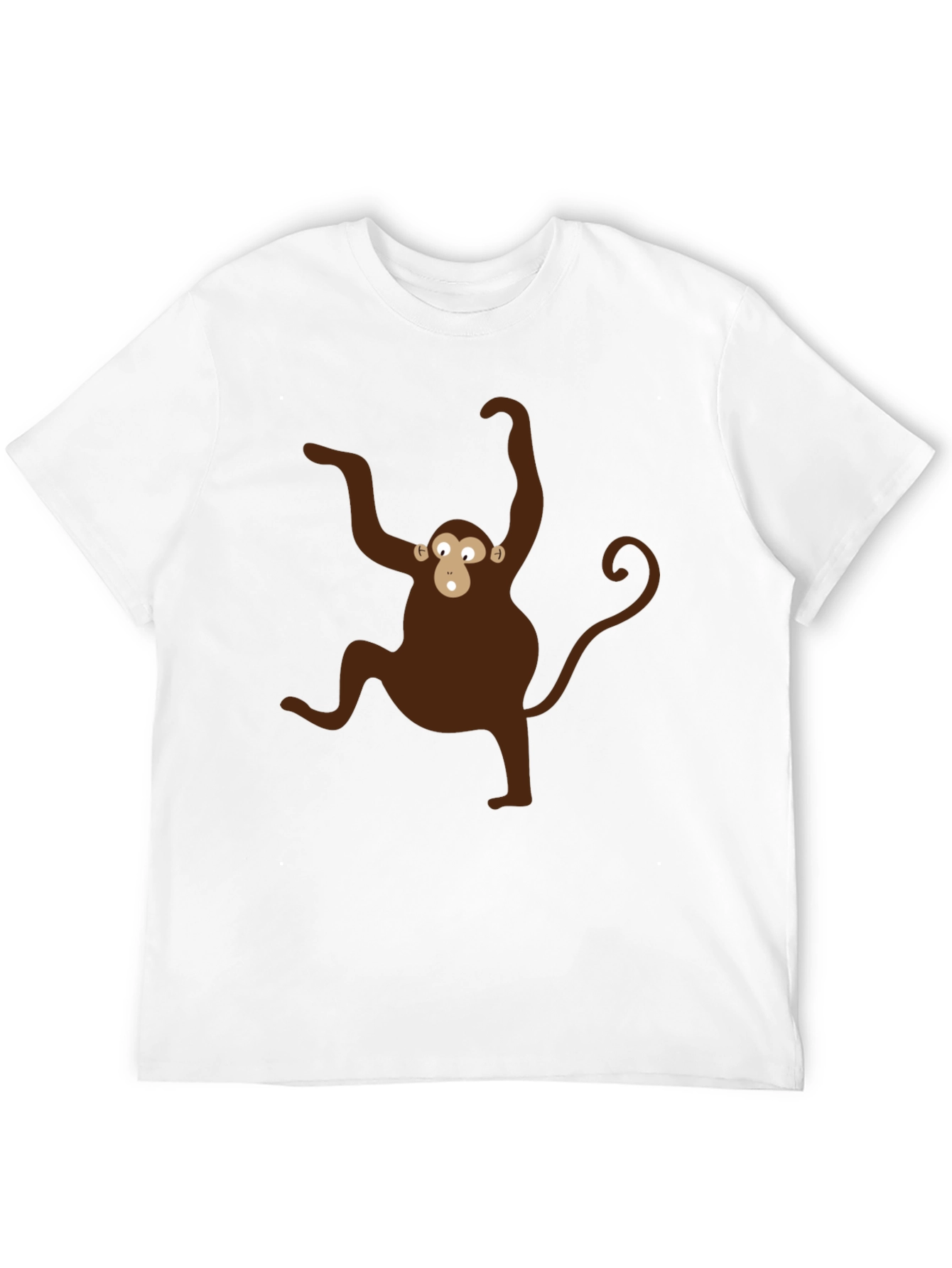 Monkey Graphic T-Shirt - Black Crew Neck Tee