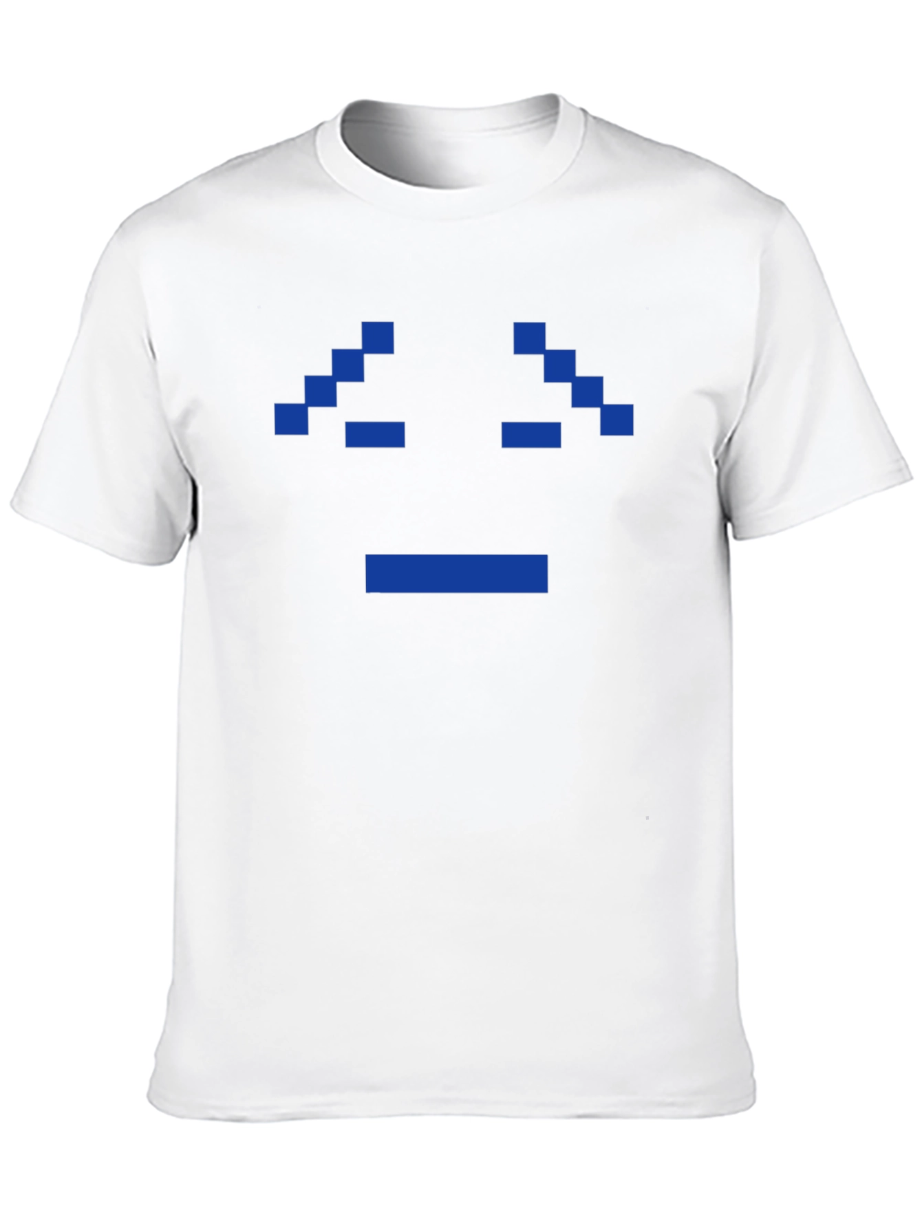 Pixel Sad Face Black T-Shirt