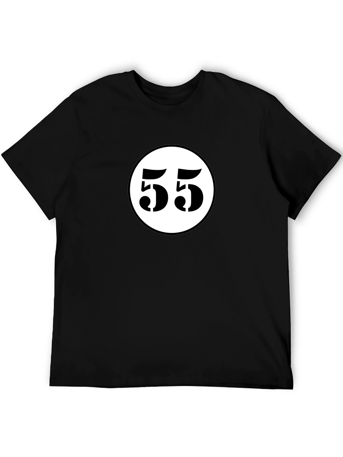 Retro Race Number 55 Black T-Shirt