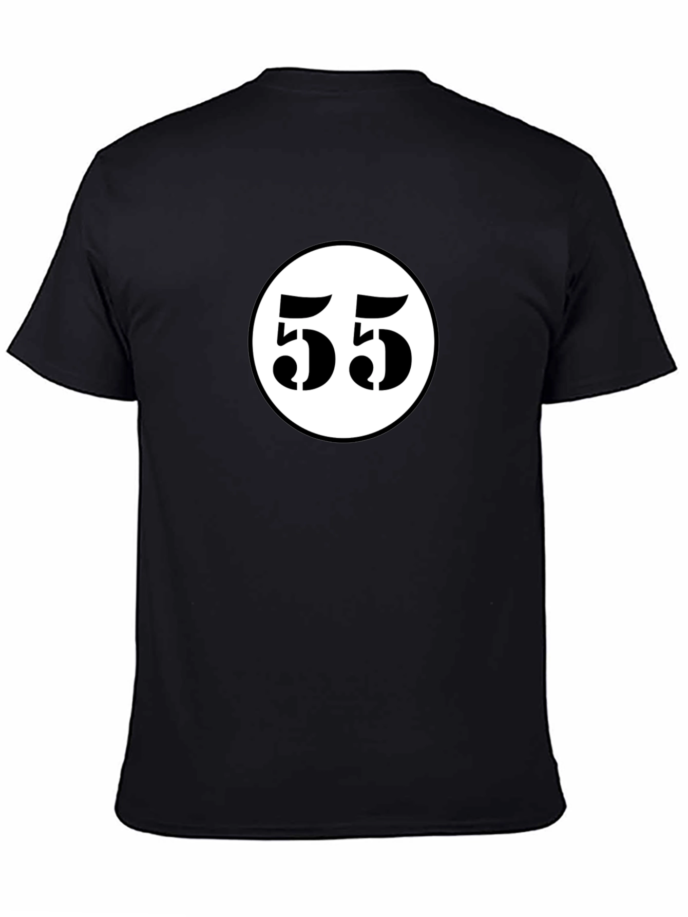 Retro Race Number 55 Black T-Shirt