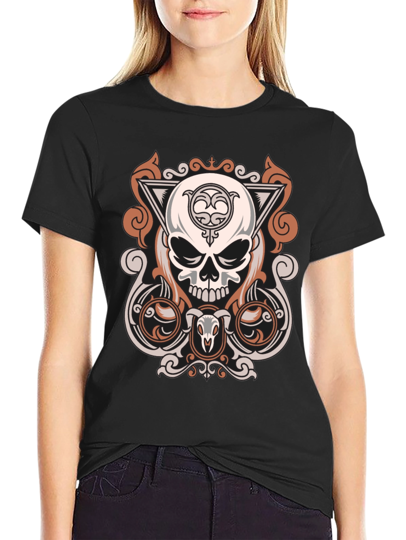 Skull Graphic Print T-Shirt - Modern Design