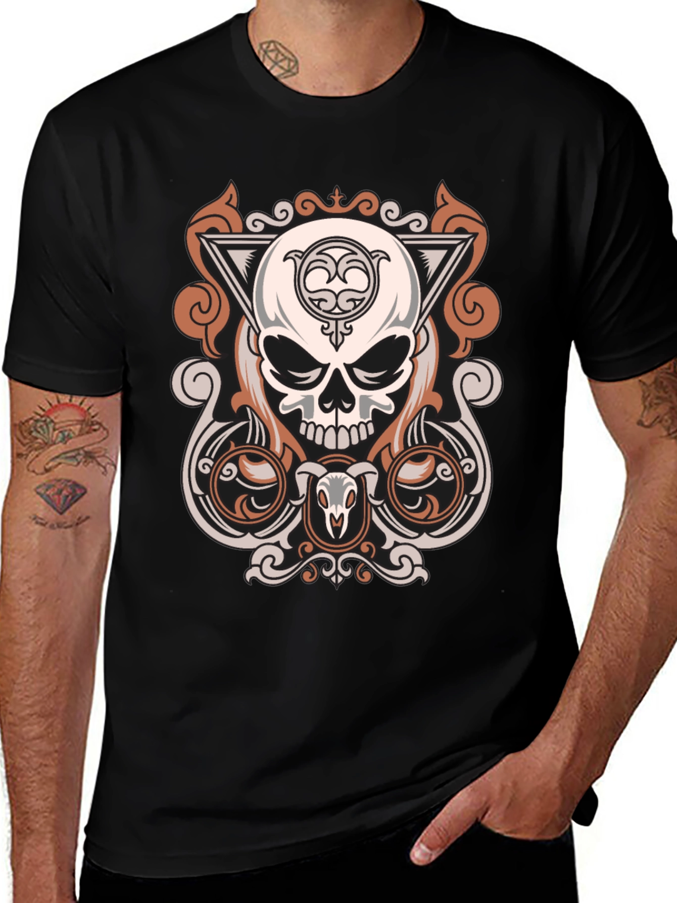 Skull Graphic Print T-Shirt - Modern Design
