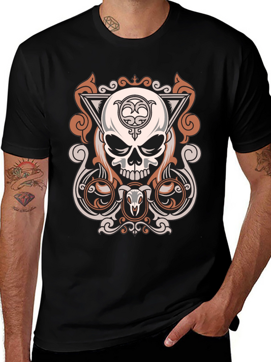 Skull Graphic Print T-Shirt - Modern Design