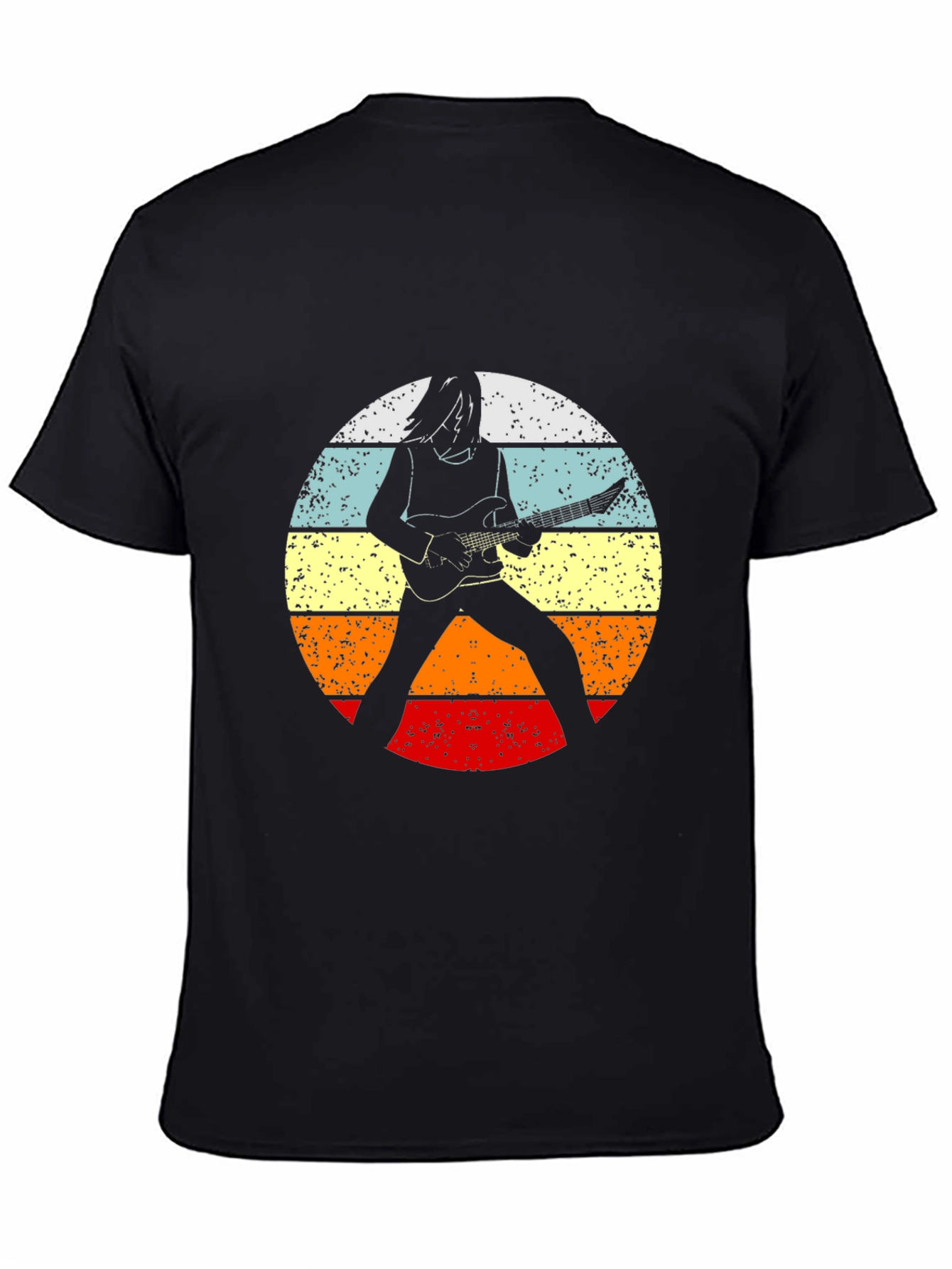 Retro Guitarist Graphic Tee - Music Lover T-Shirt