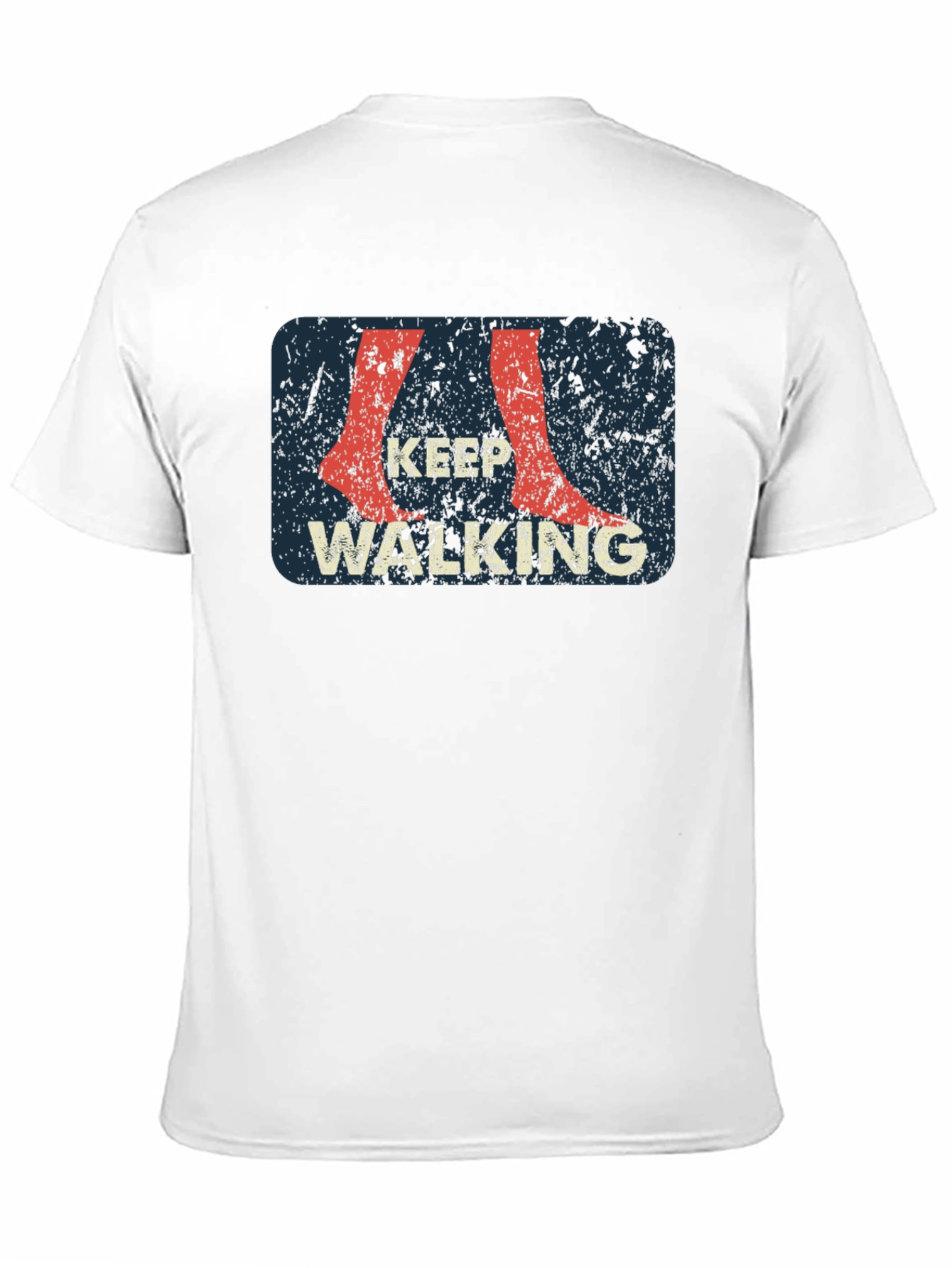 Keep Walking Graphic Print Black T-Shirt